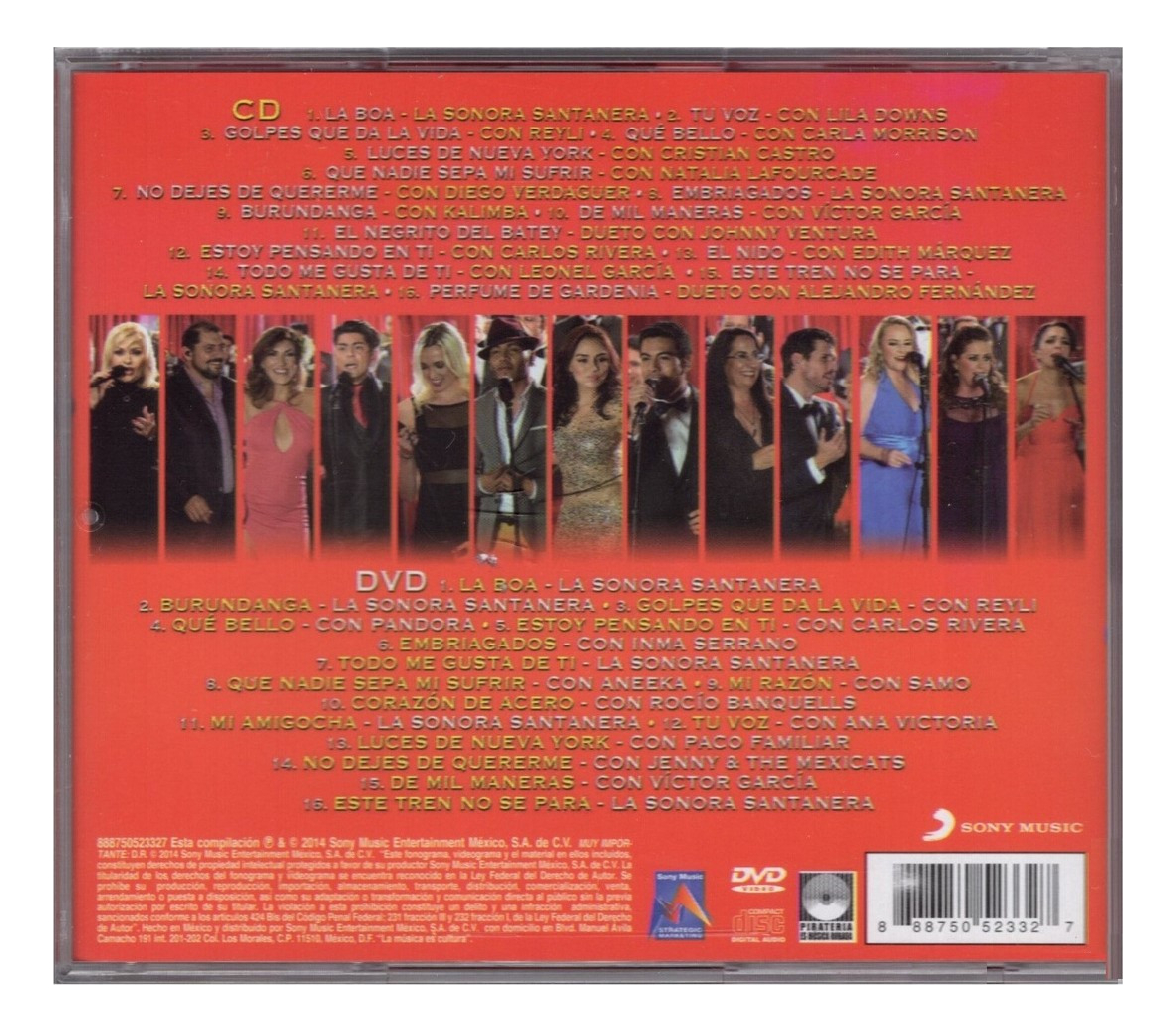 La Sonora Santanera - Grandes Exitos Las Sonoras - Disco Cd + Dvd.