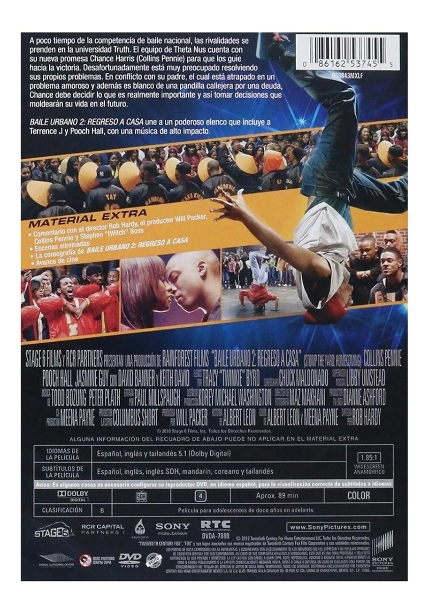 Baile Urbano 2 Dos Regreso A Casa Pelicula Dvd