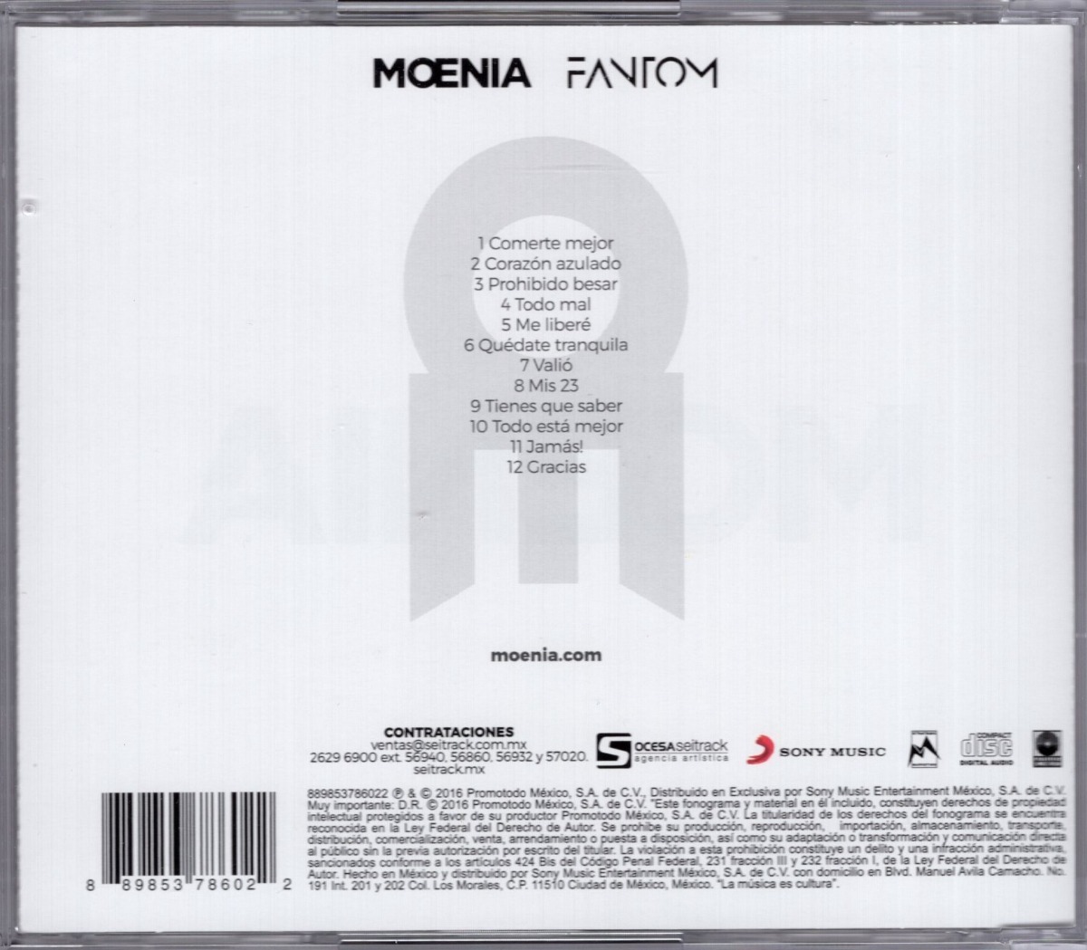 Moenia - Fantom - Disco Cd.