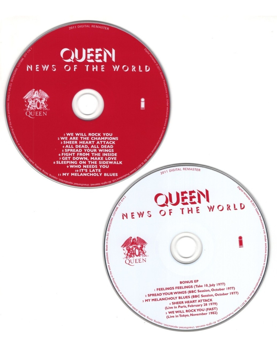 Queen  News Of The World  Disco Cd + Bonus Ep