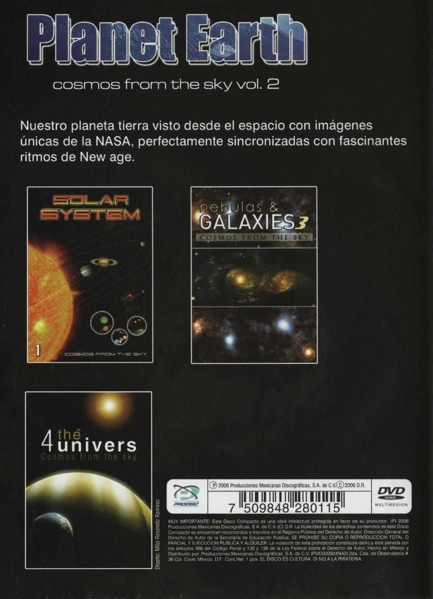 Planeta Tierra Cosmos Desde El Cielo Nasa Documental Dvd
