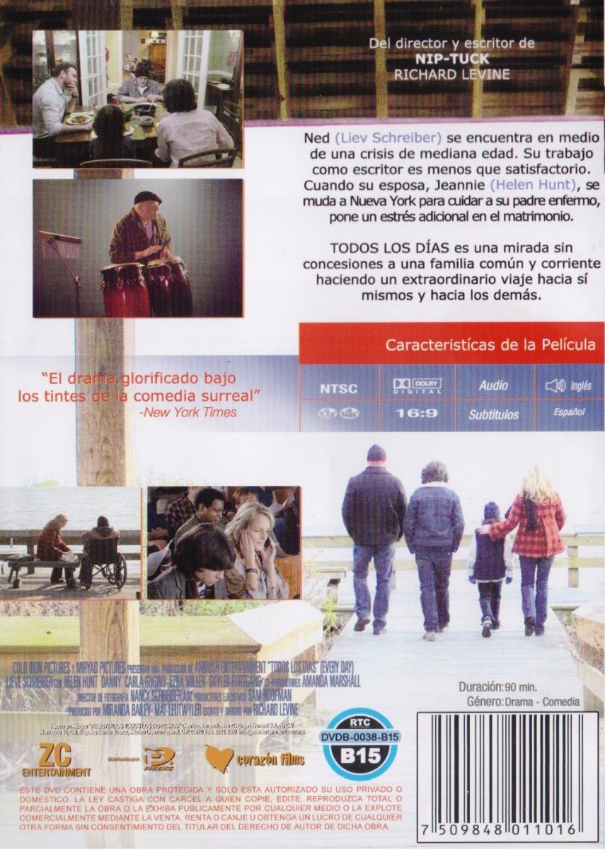 Todos Los Dias Every Dar Helen Hunt Pelicula Dvd.