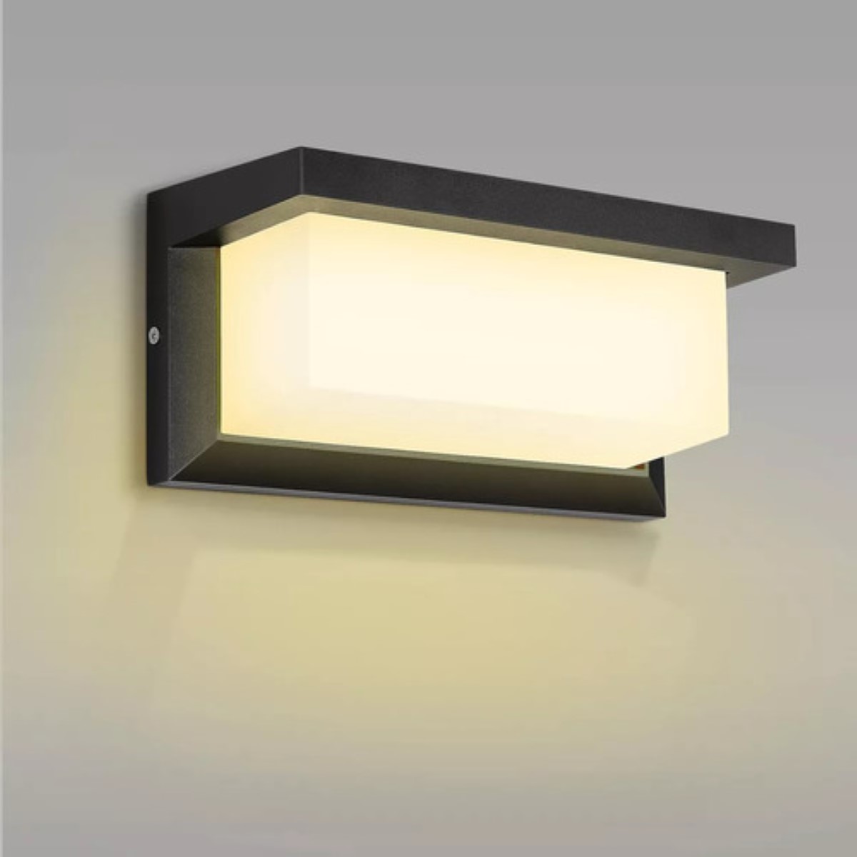 Lámpara Led De Pared Exterior Moderna Para Jardín Con Luz negro