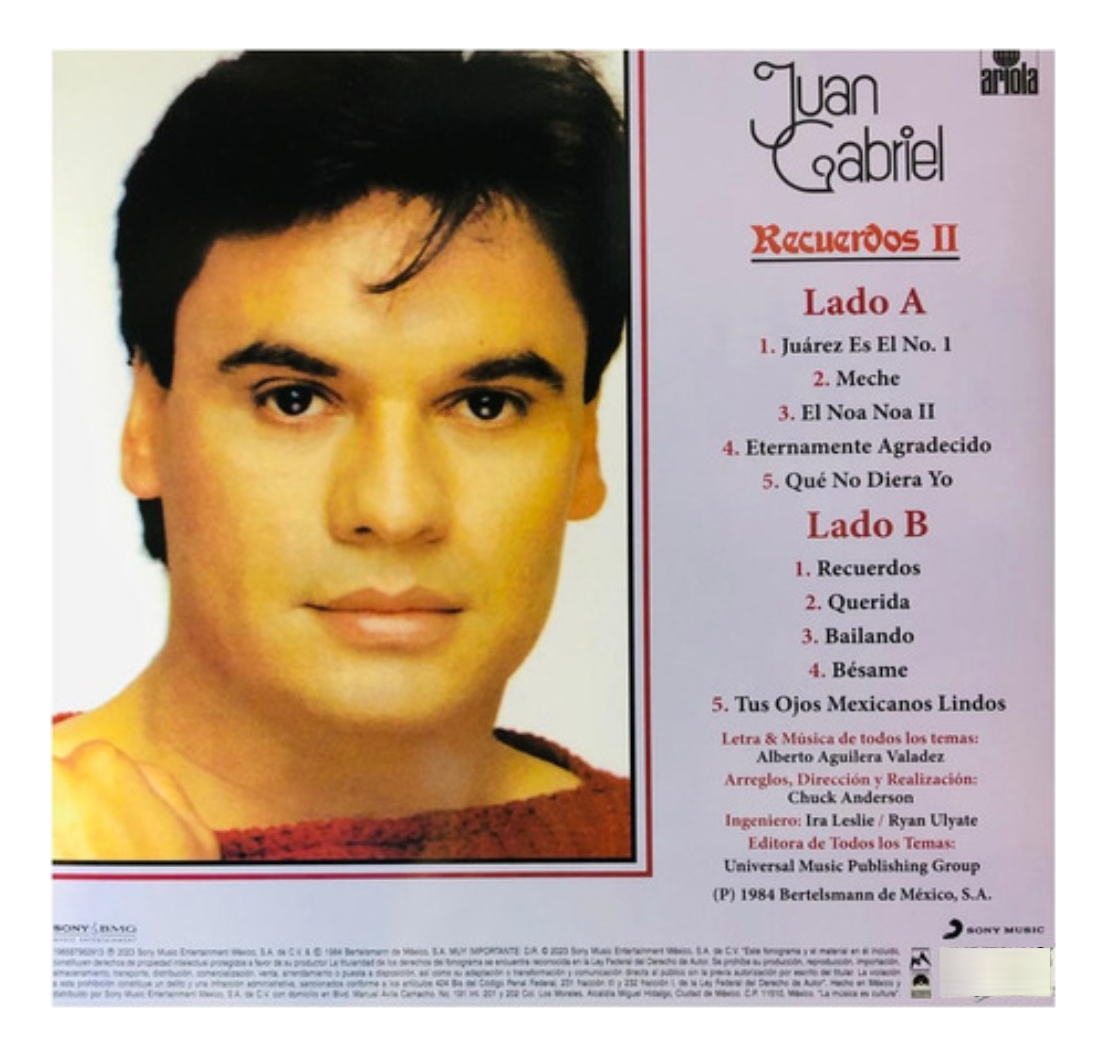 Juan Gabriel Recuerdos 2 Dos / Lp Vinyl.