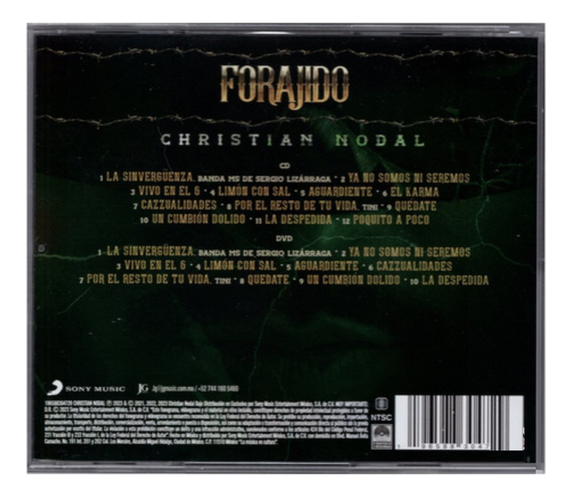 Christian Nodal Forajido Deluxe Disco Cd  Dvd