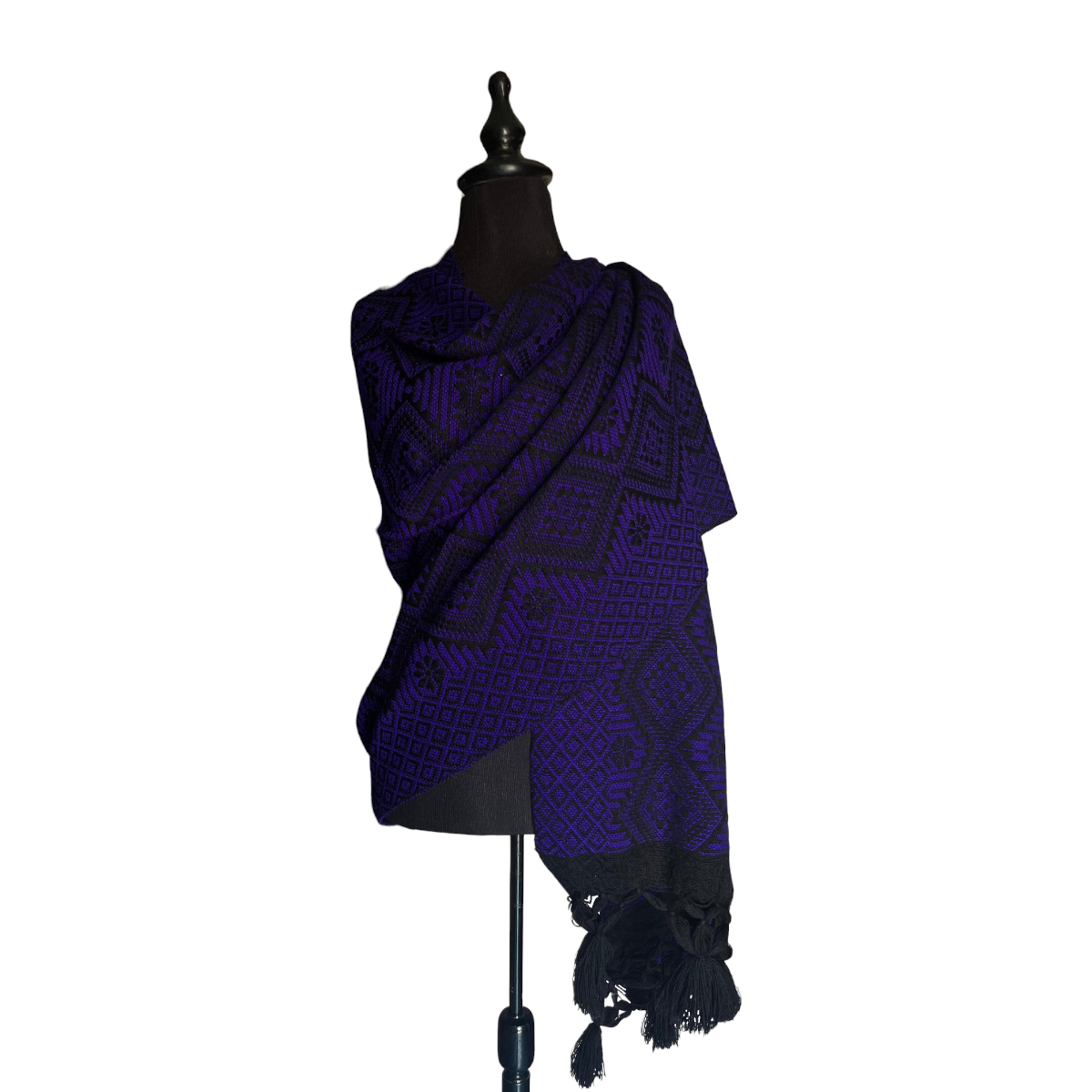 Rebozo Artesanal Grueso Azul Rey