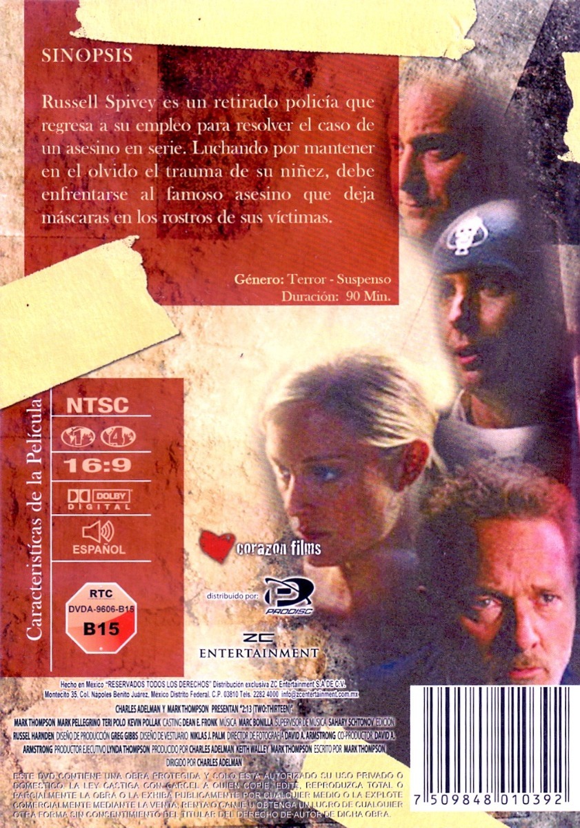 Dos 2 : 13 Trece Two Thirteen Kevin Pollak Pelicula Dvd.