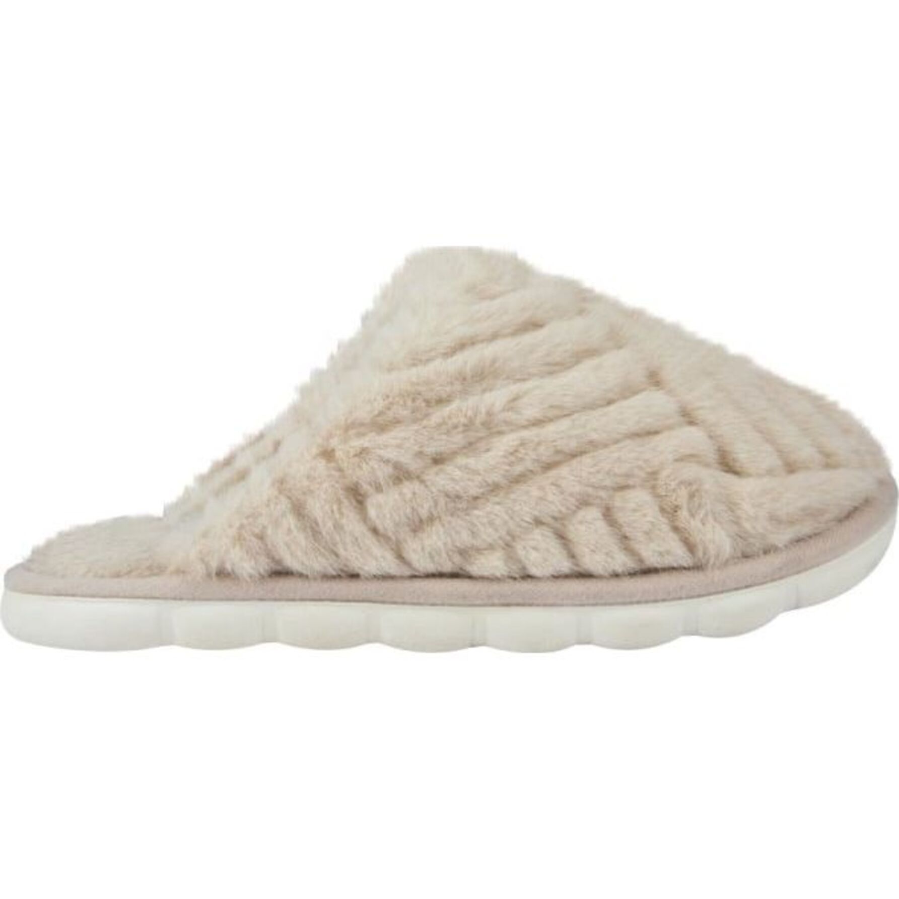 Pantufla para mujer, de peluche, color beige, marca Love to Lounge, 1182046