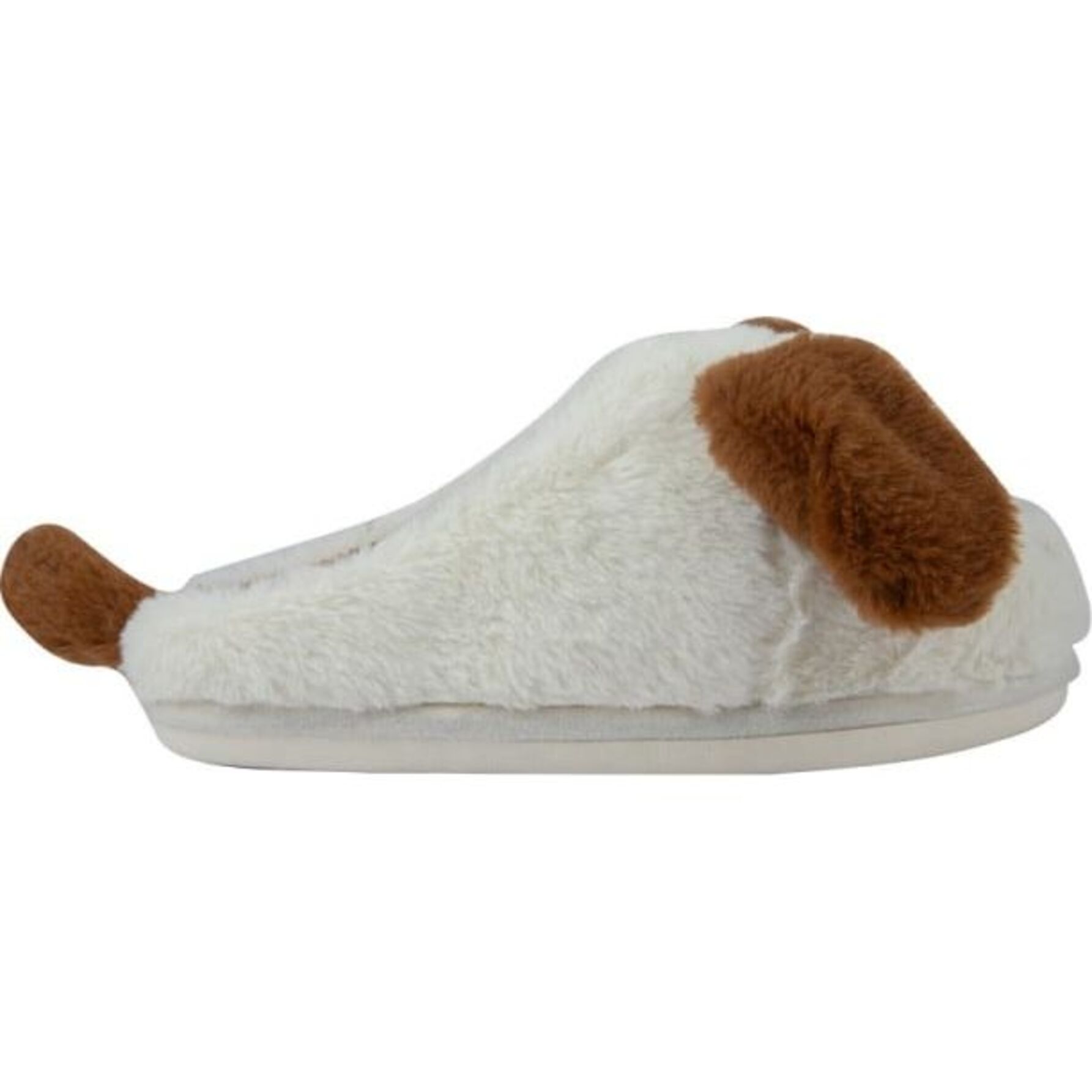 Pantufla para mujer, con forma de perro con orejas, y colita color blanco, marca Love to Lounge 1170582