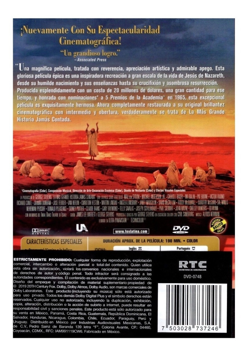 La Mas Grande Historia Jamas Contada Pelicula Dvd