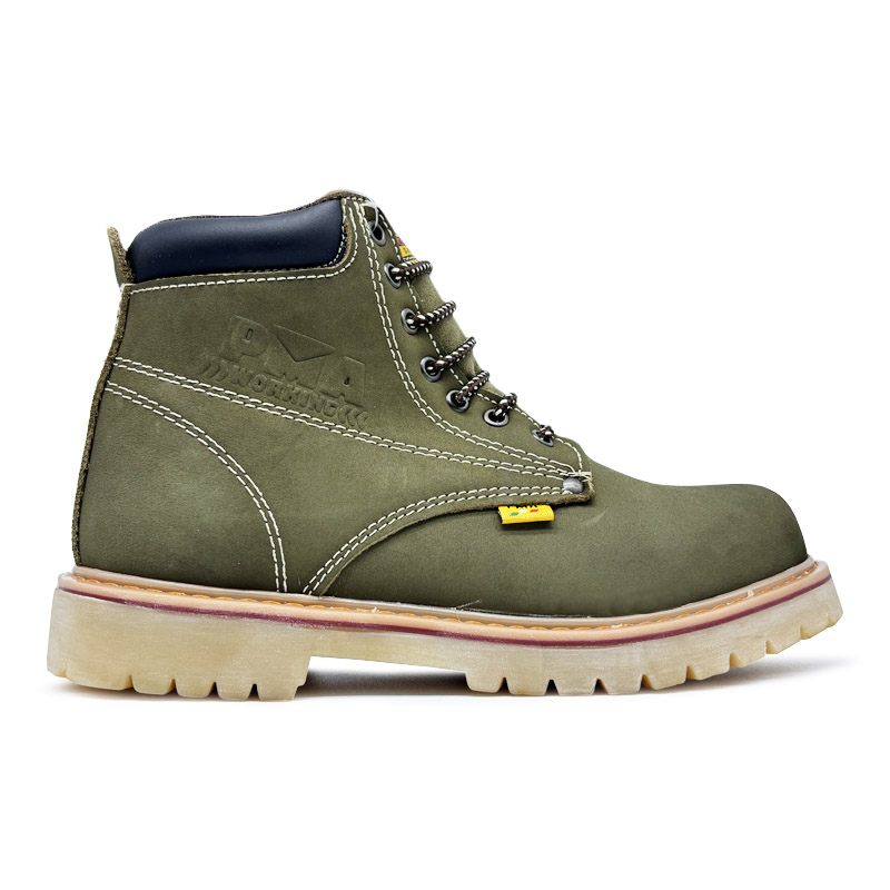 Bota Verde Muzgo Nobuck Caballero Hombre Pma Industriales de Trabajo Sin/casquillo