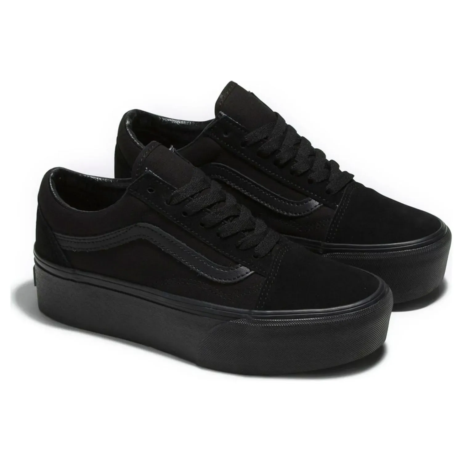 Tenis Vans Old Skool Stackform Plataforma Mono Negro Mujer Vn0a7q5mbka