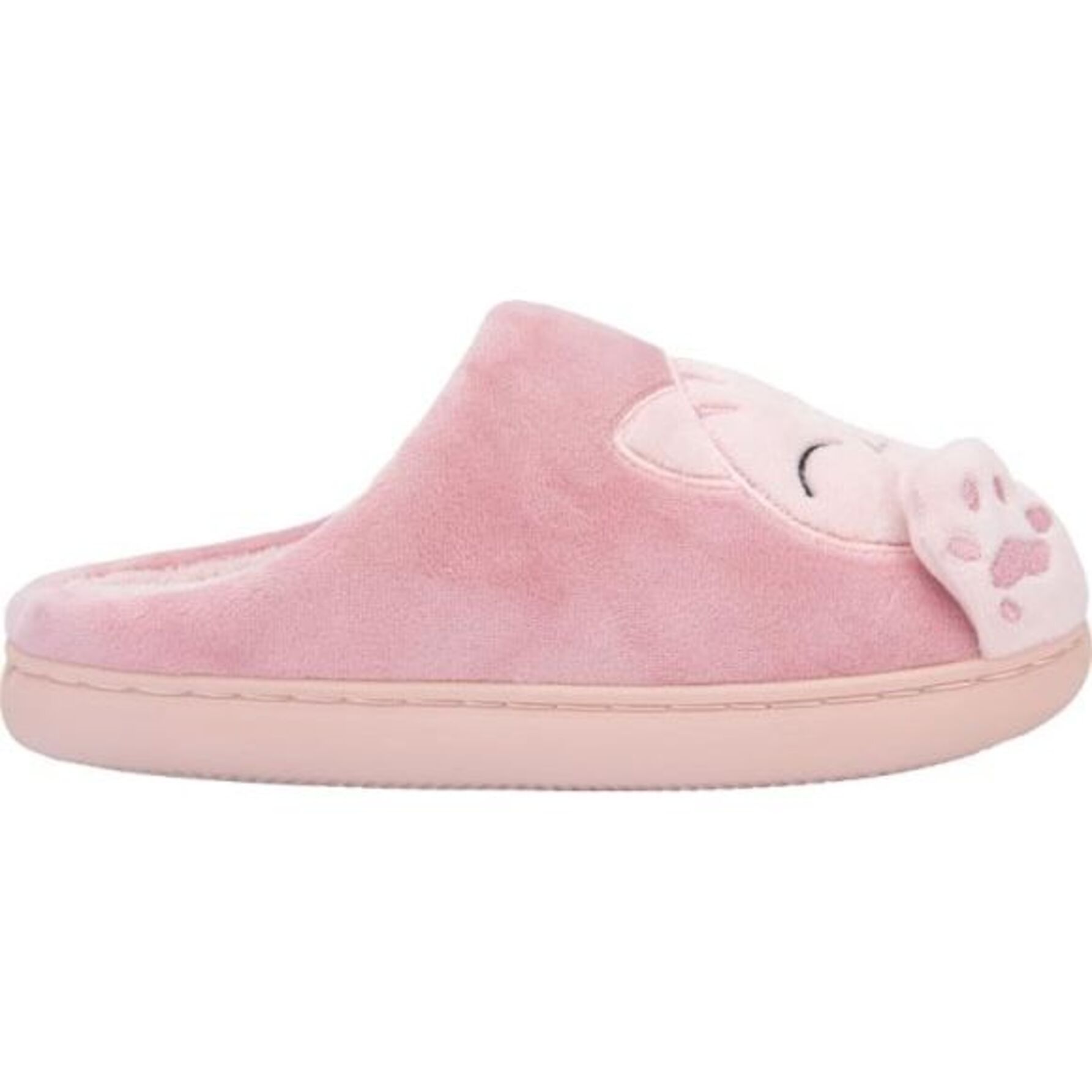 Pantufla para mujer, con figura de gato al frente, destalonada, color rosa, marca Love to Lounge 1109564