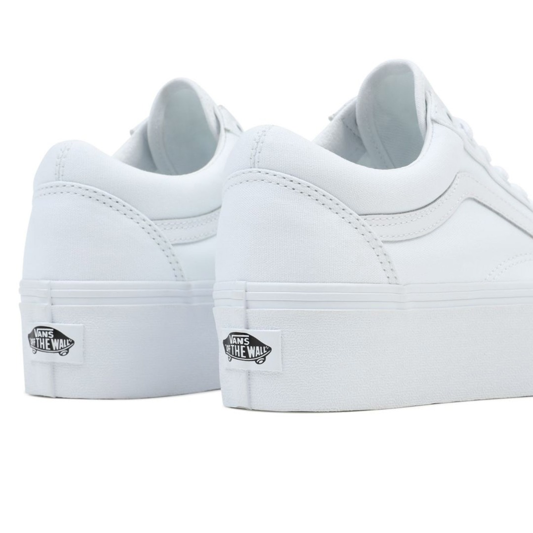 Tenis Vans Classic Old Skool Stackform Plataforma Blanco Vn0a7q5mw00