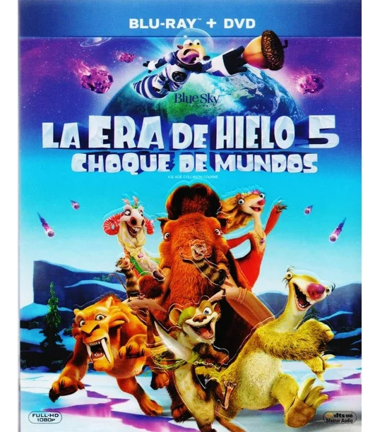 La Era De Hielo 5 Choque De Mundos Pelicula Blu-ray + Dvd.