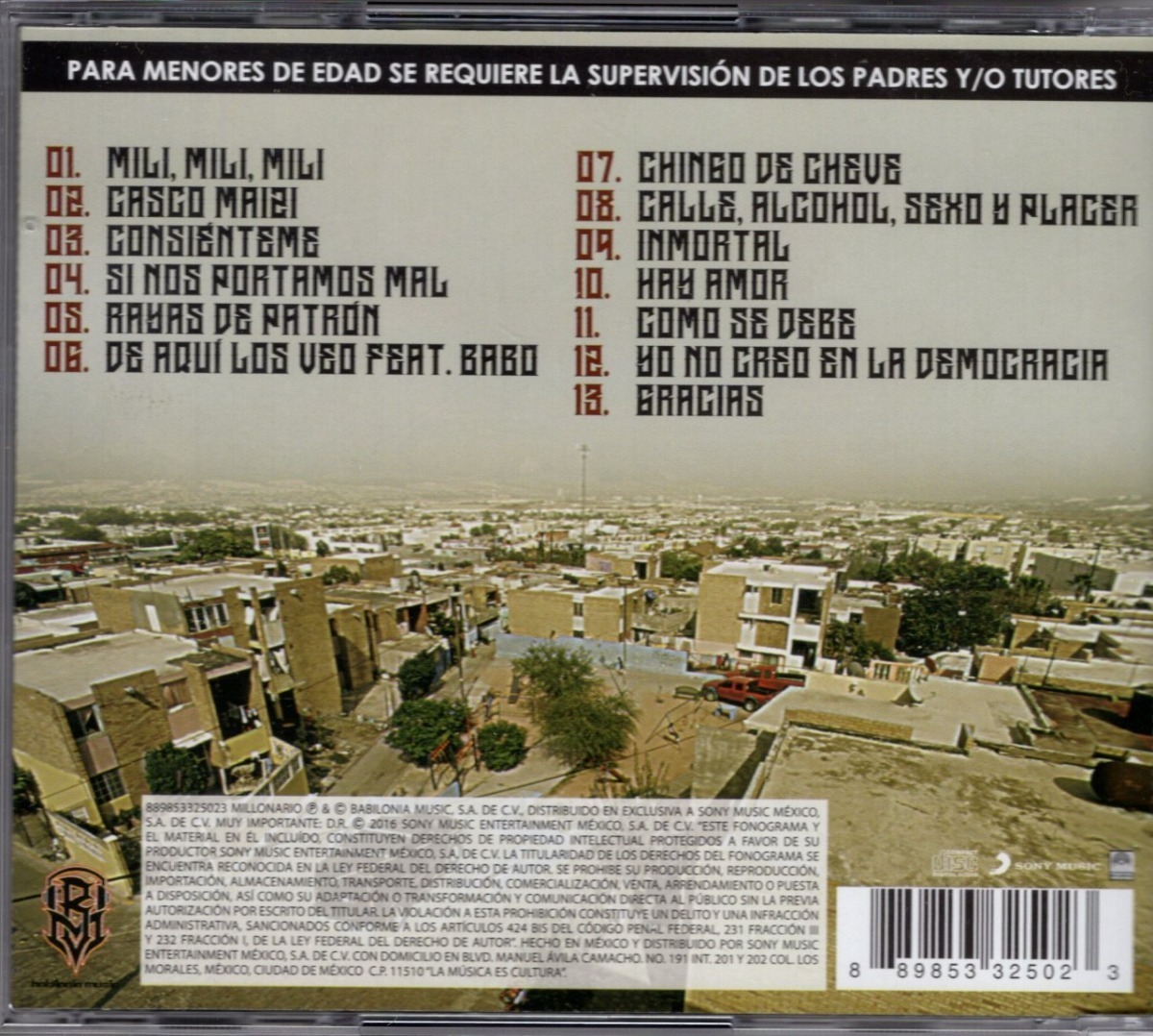 Millonario - Sin Corona - Disco Cd