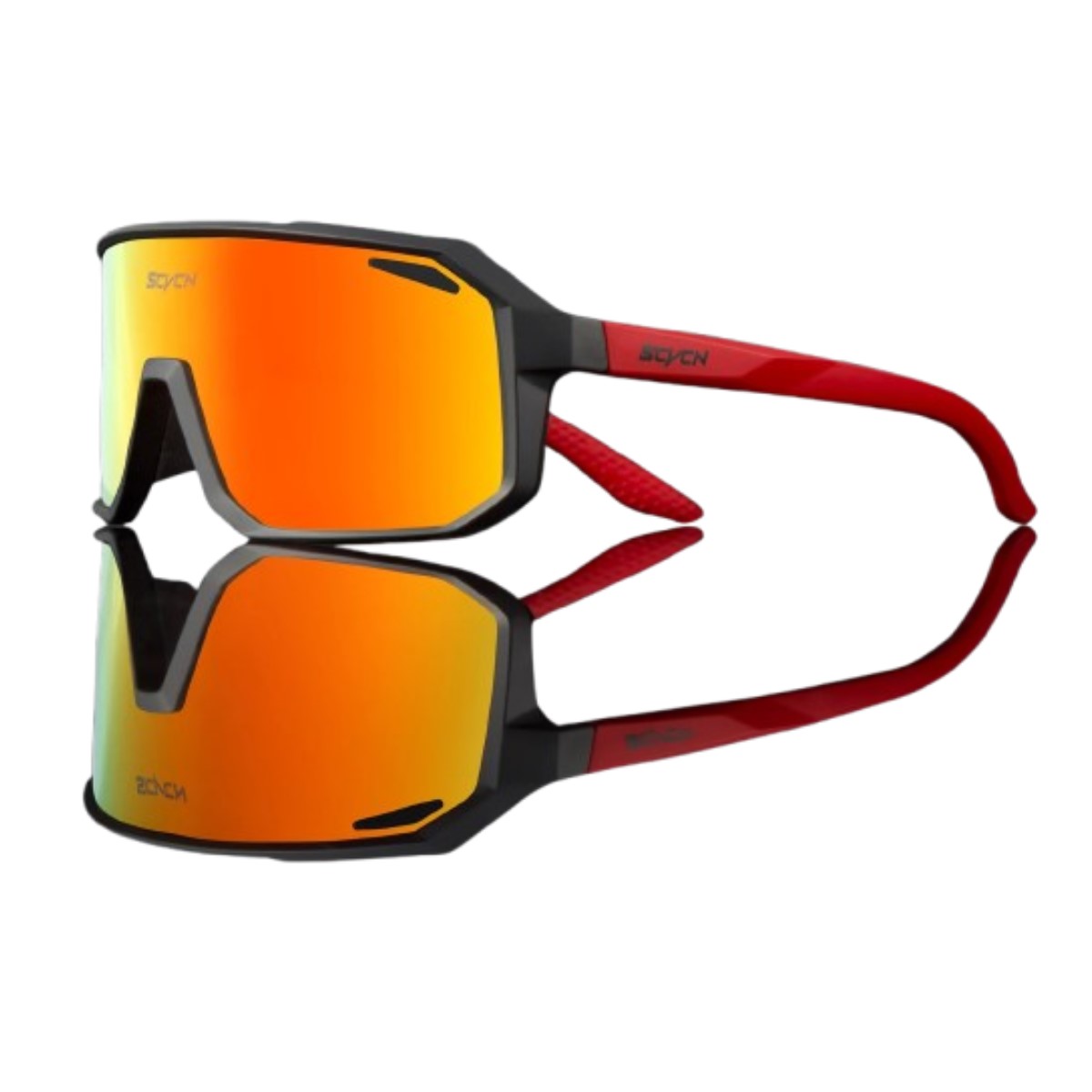 Gafas sol ciclismo lentes rojo camping montaña carretera deportes