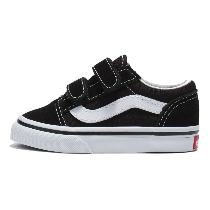 Tenis Vans Old Skool Velcro Niños Negro 0d3yblk