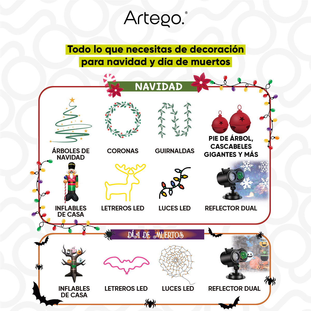 Luces serie de navidad 200 led interior exterior Decoración árbol de navidad eventos bodas LED christmas string lights con temporizador Artego Blanca