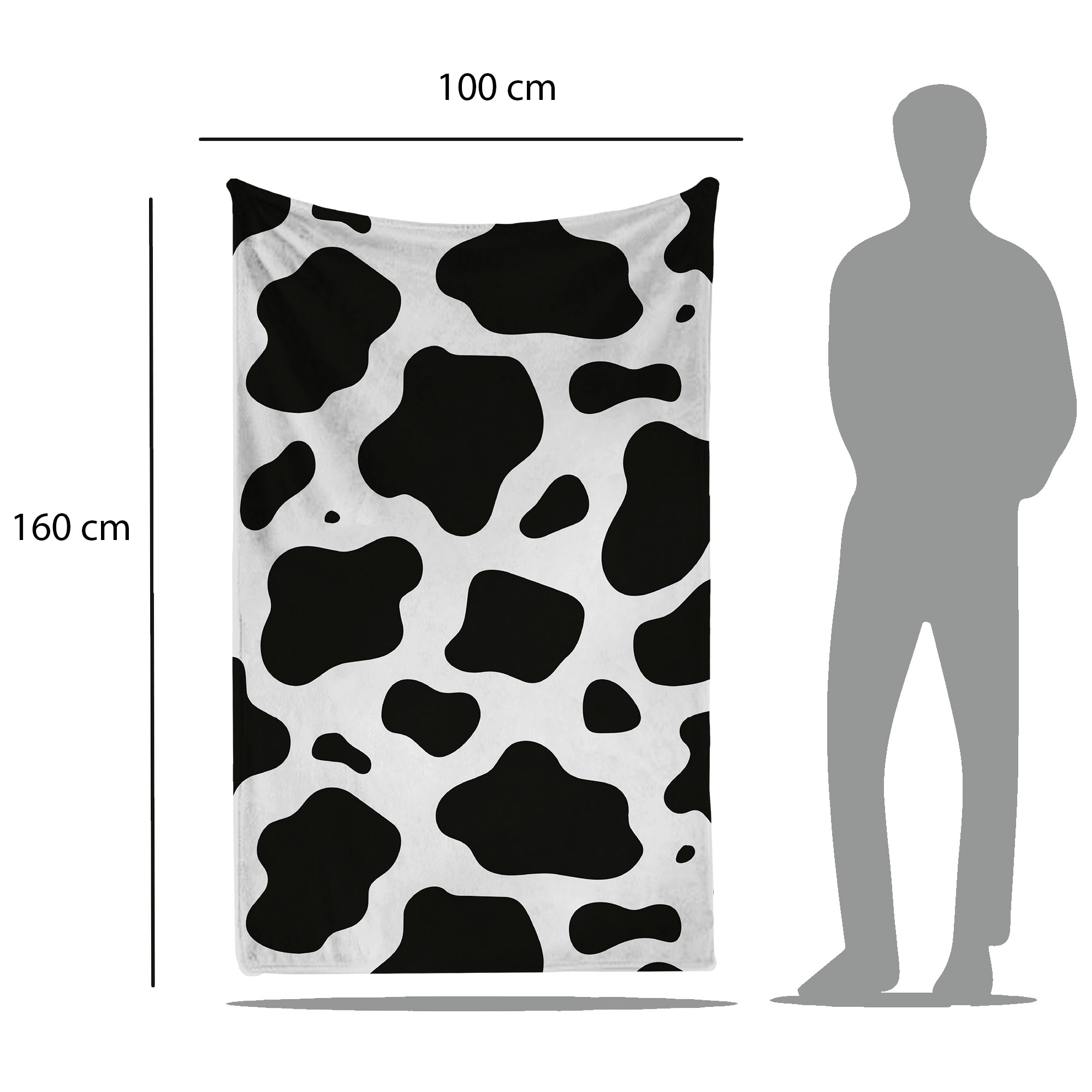 Cobija Manta Frazada Diseño de Vaca Ultra Suave y Ligera de Alta Calidad