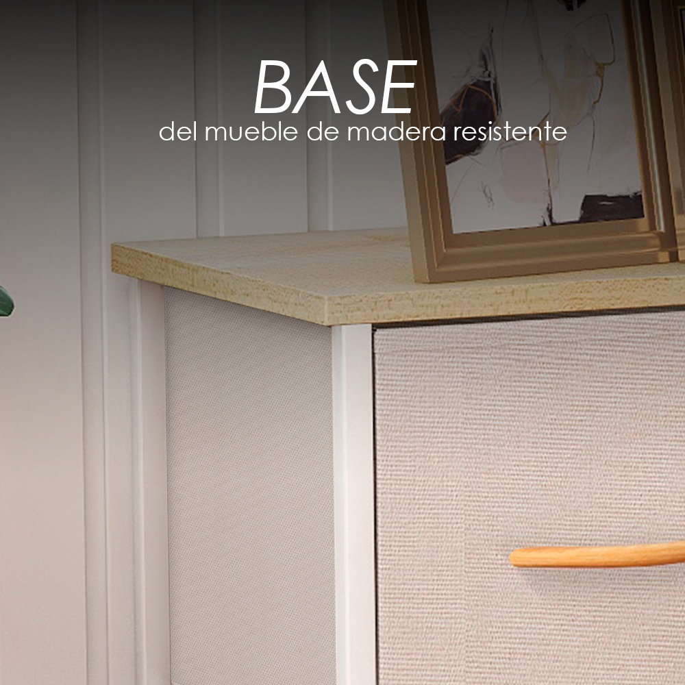 Cómoda Gabinete con 5 cajones Café Ilios Innova