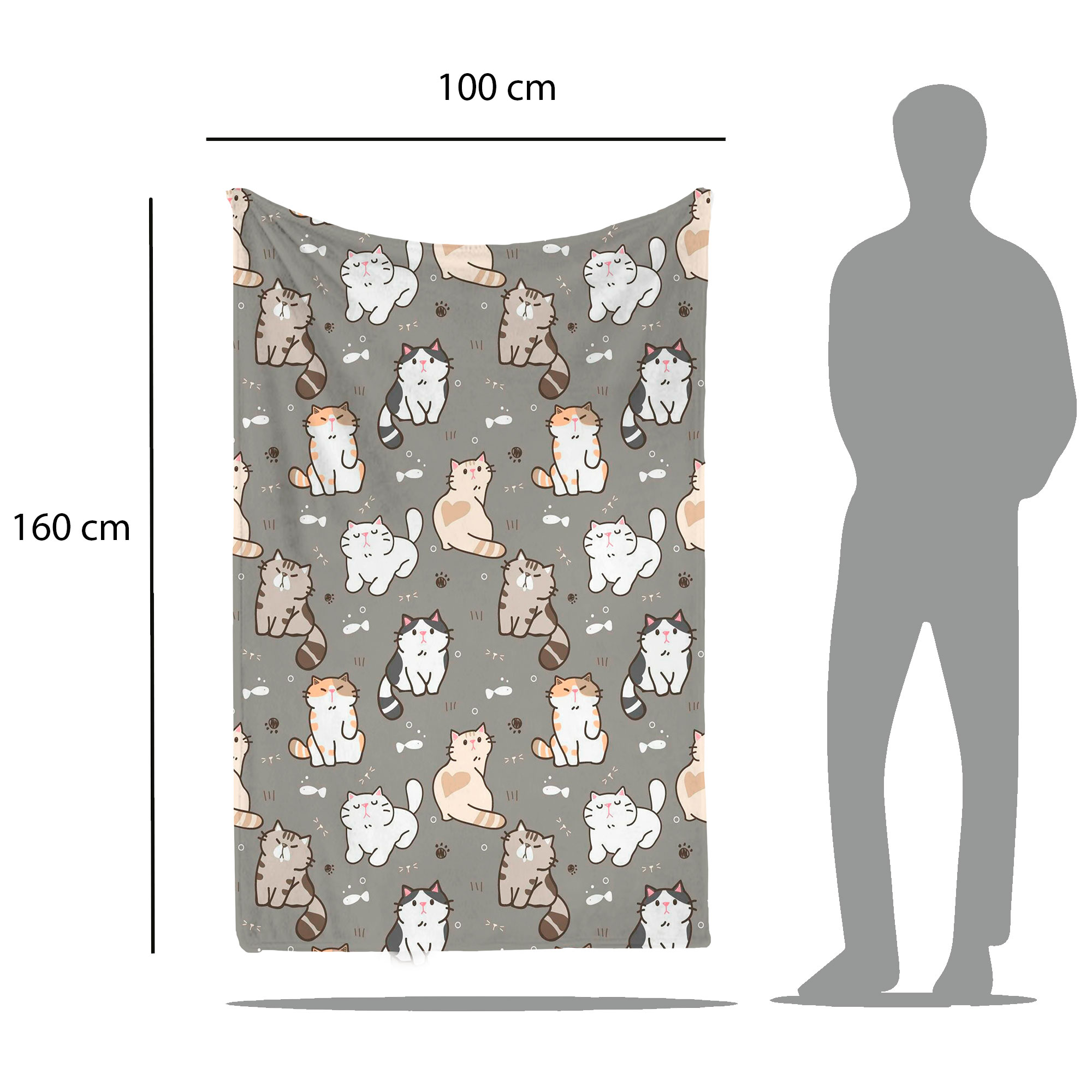 Cobija Manta Frazada Diseño de Gatitos Ultra Suave y Ligera de Alta Calidad