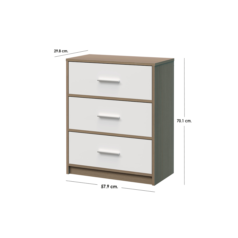 Buró Cajonera con 3 Cajones Café Ilios Innova