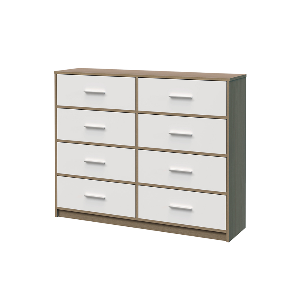 Ilios Innova Buró Cajonera para Habitación, Elegante Cómoda con Espacio para 8 Cajones