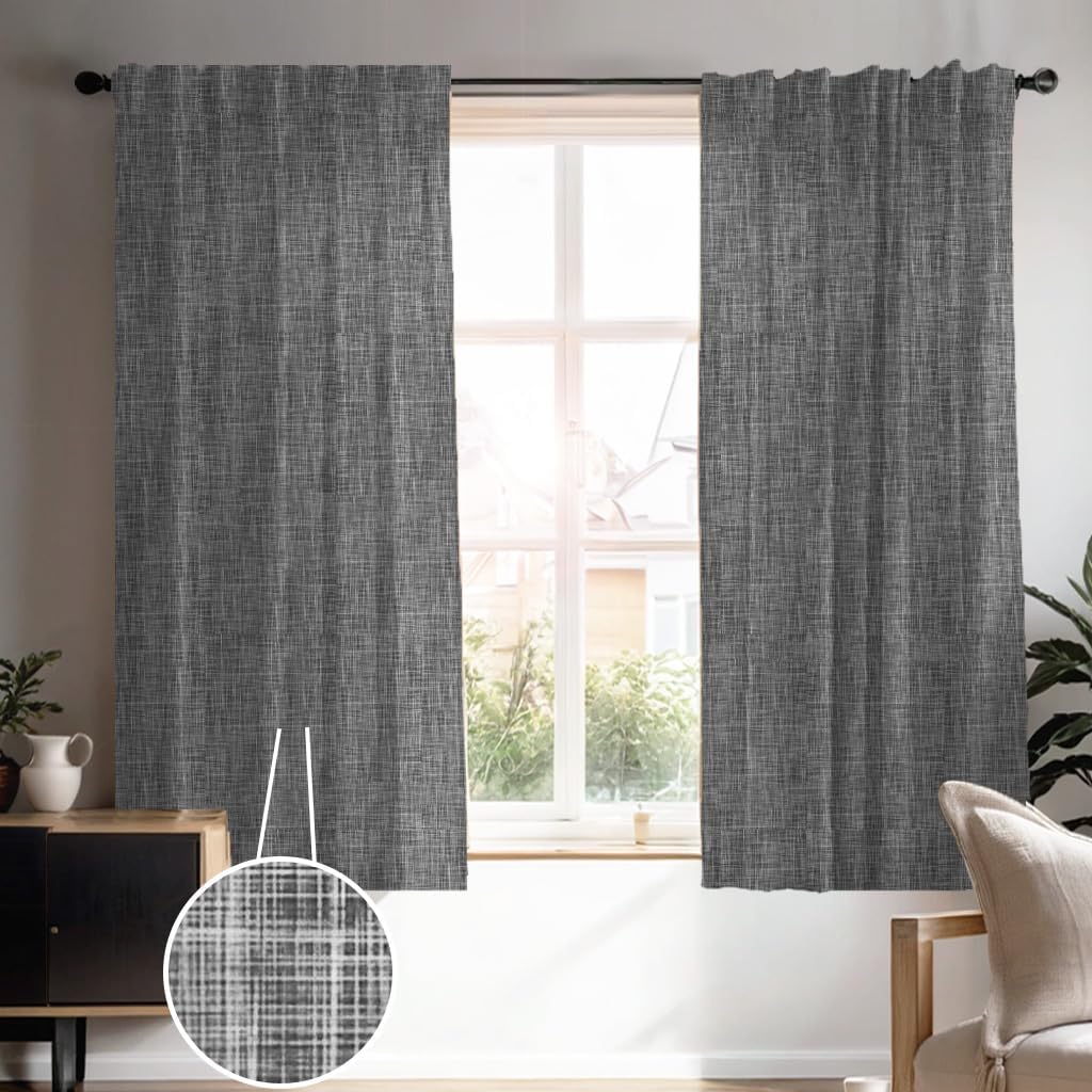 Cortinas Blackout Sala Recamara Modernas Béla Home (1.30x2m, Gris claro)