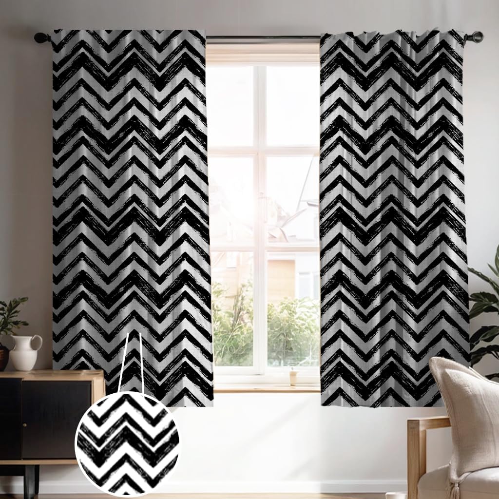 Cortinas Blackout Sala Recamara Modernas Béla Home (1.30x2m, Zig zag)