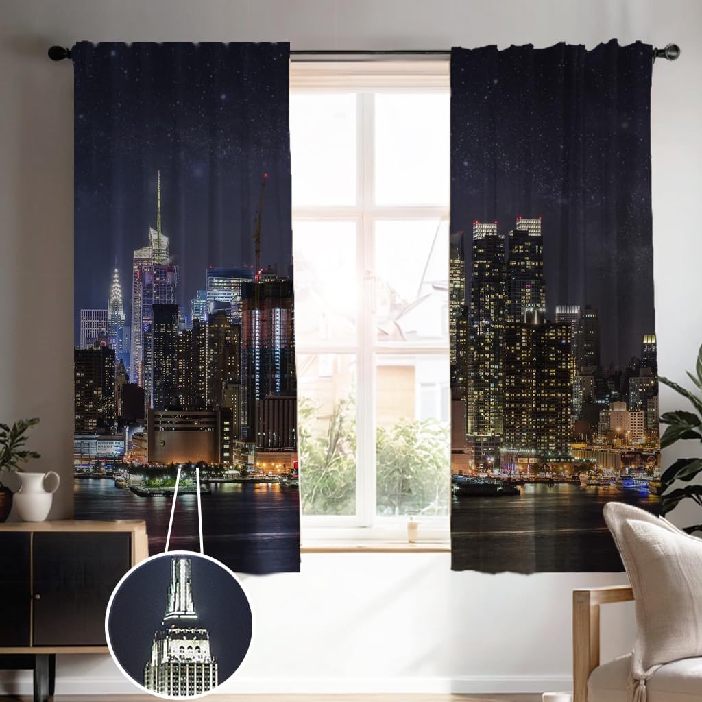 Cortinas Blackout Sala Recamara Modernas Béla Home (1.30x2m, New york)