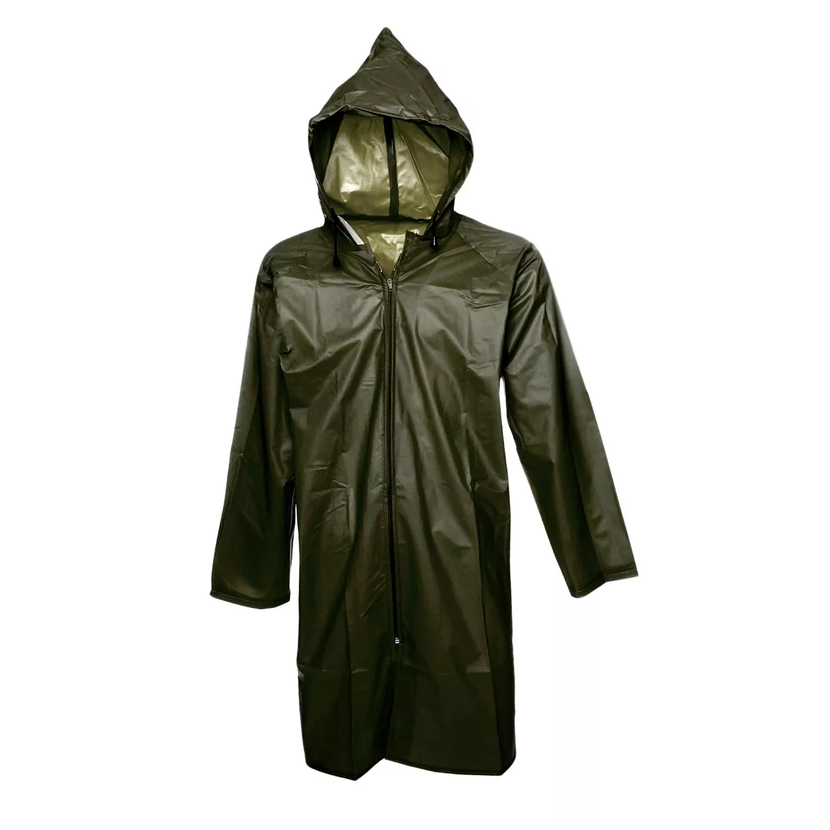 Capa Impermeable Portátil Para Lluvia Gabardina Rompevientos Verde Oscuro Chica