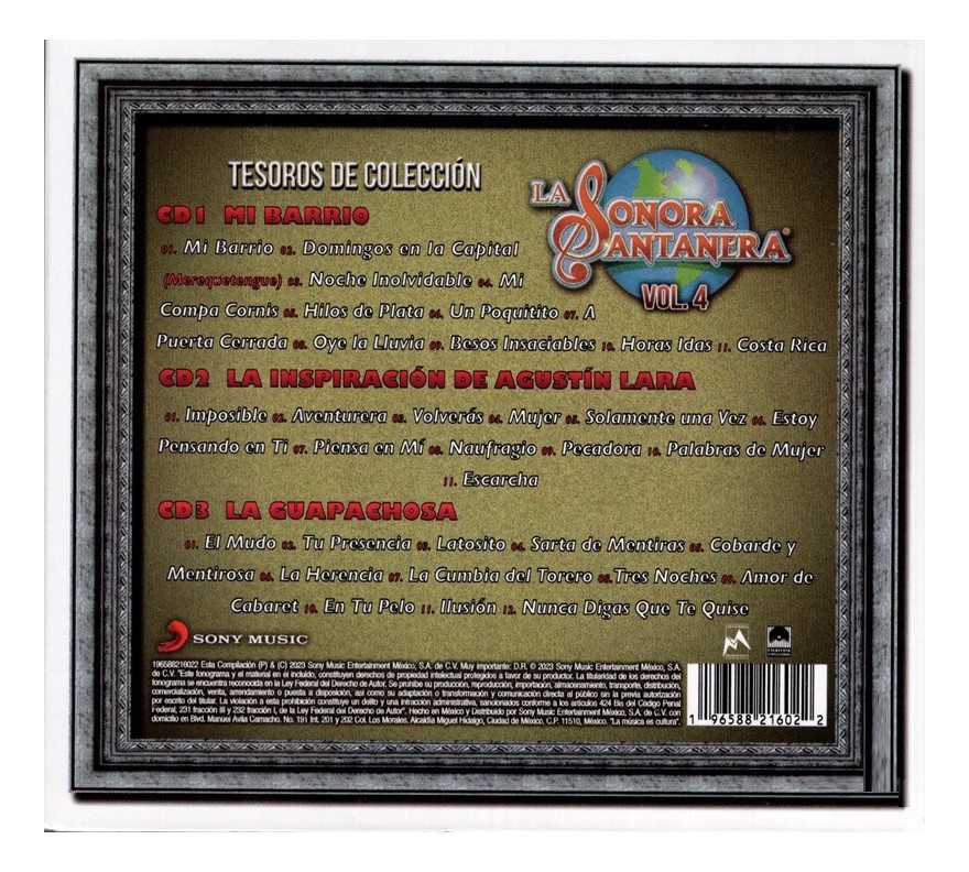 La Sonora Santanera Tesoros De Coleccion Vol 4  Boxset 3 Cd