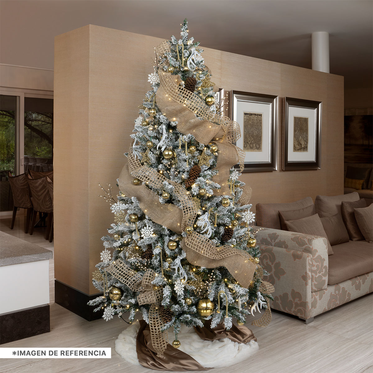 Árbol de Navidad Nevado Pino Navideño 1.8m - Verde para ESQUIMAL.