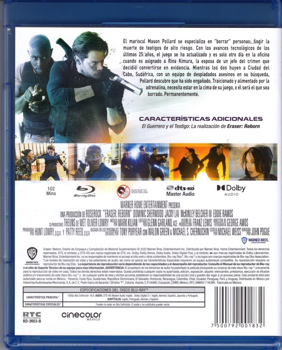 El Protector Renace Eraser Reborn Pelicula Blu-ray
