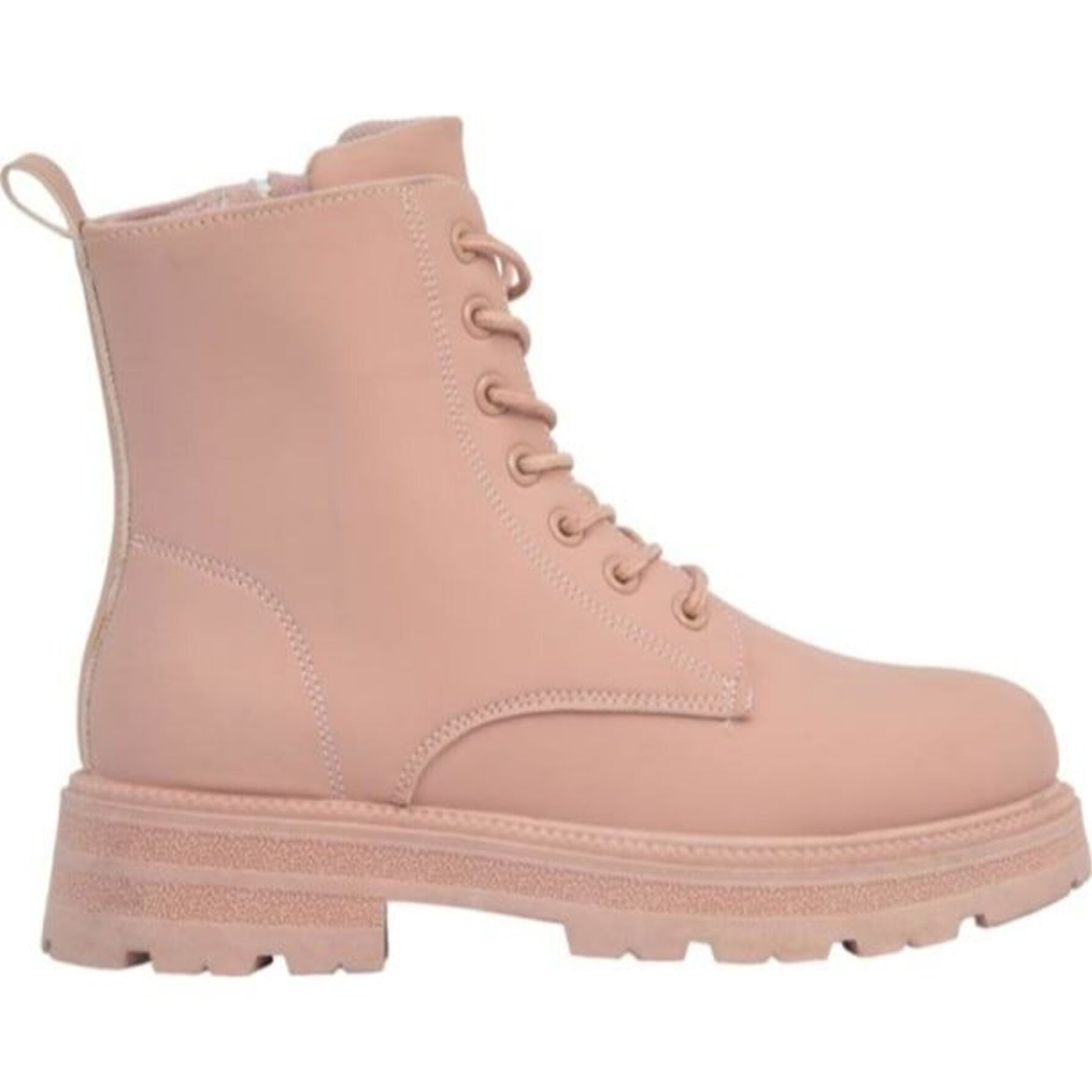 Bota para mujer tipo militar color rosa acabado nobuck marca HP C Po lo 1141223