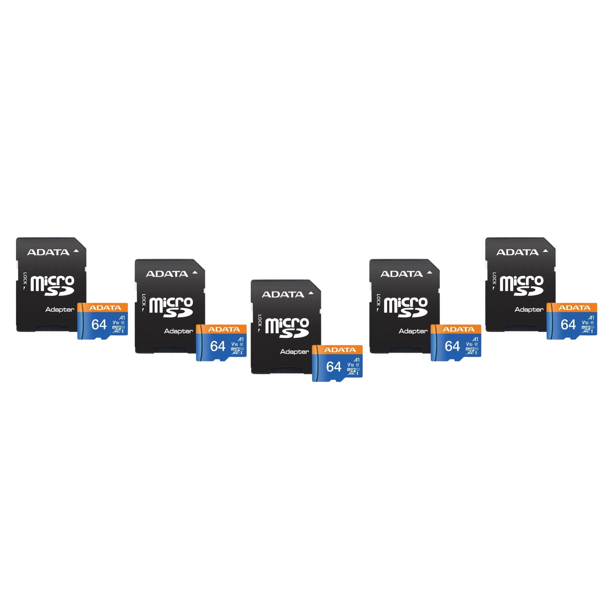 5 Pack - Tarjeta de Memoria microSD de 64 GB Adata Premier