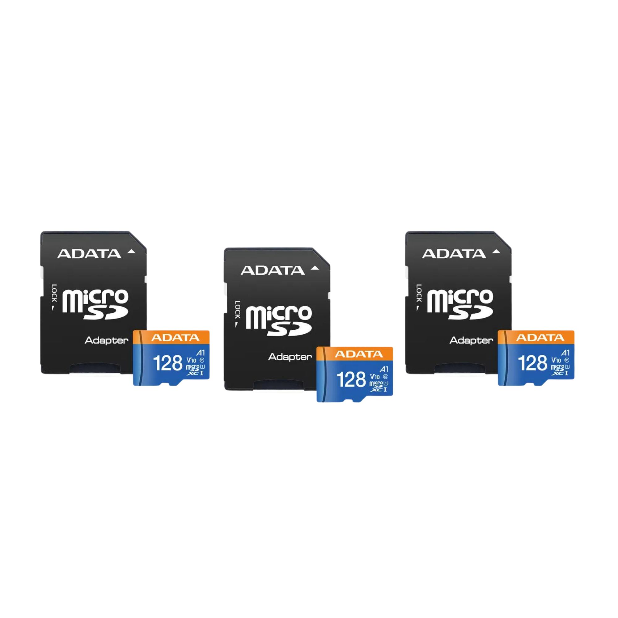 3 Pack - Tarjeta de Memoria microSD de 128 GB Adata Premier