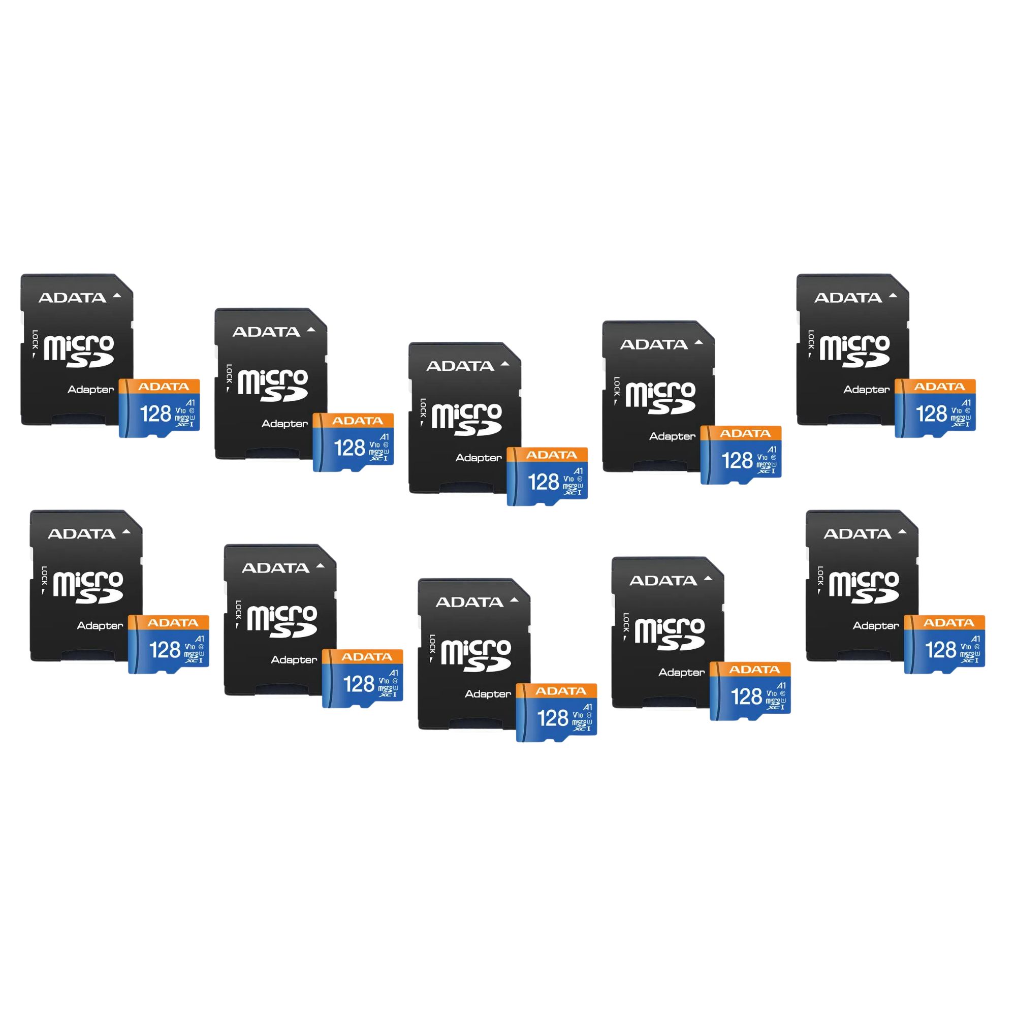 10 Pack - Tarjeta de Memoria microSD de 128 GB Adata Premier