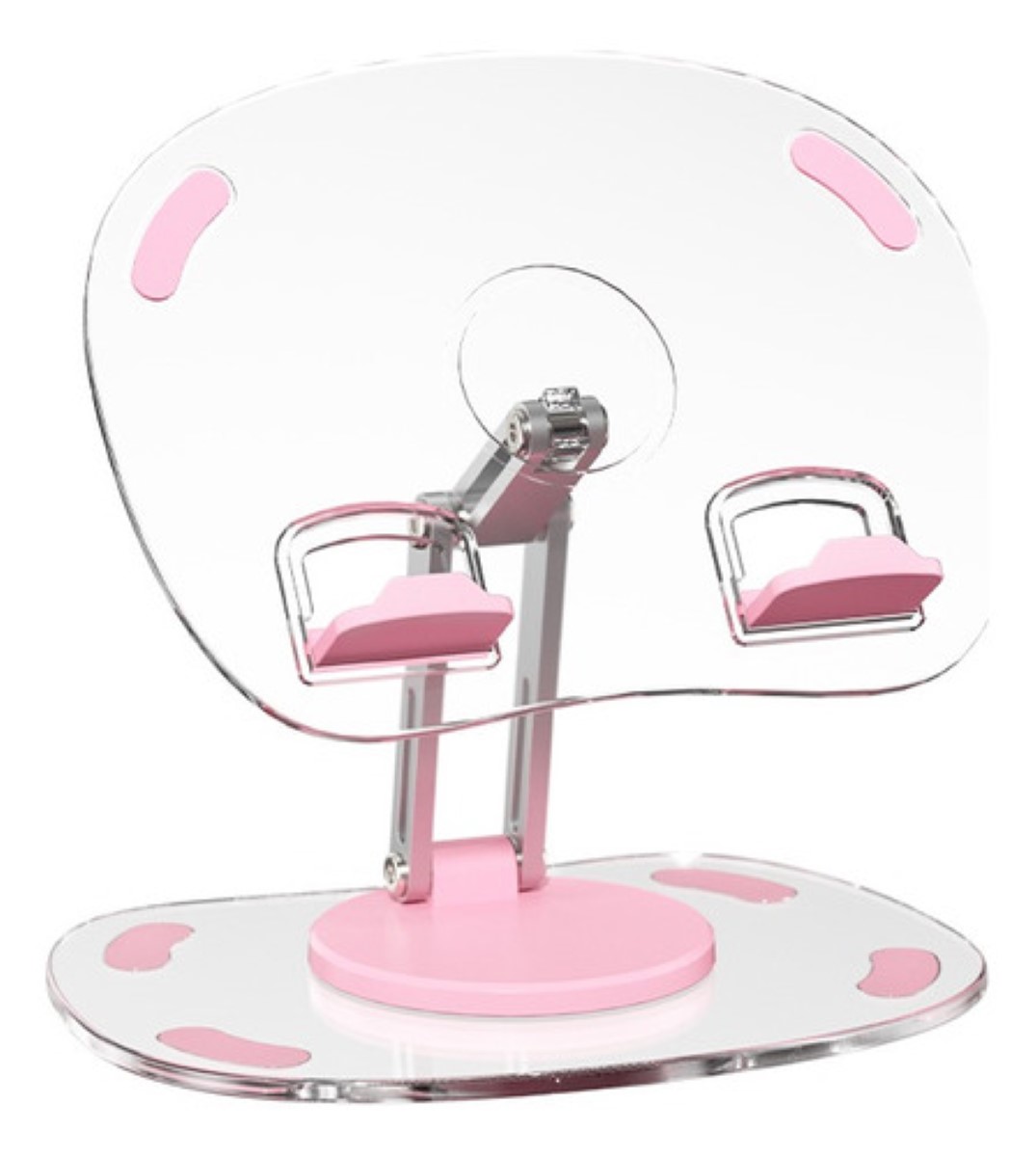 Soporte 360 Ajustable Plegable Para Tableta/télefono Rosa transparente 