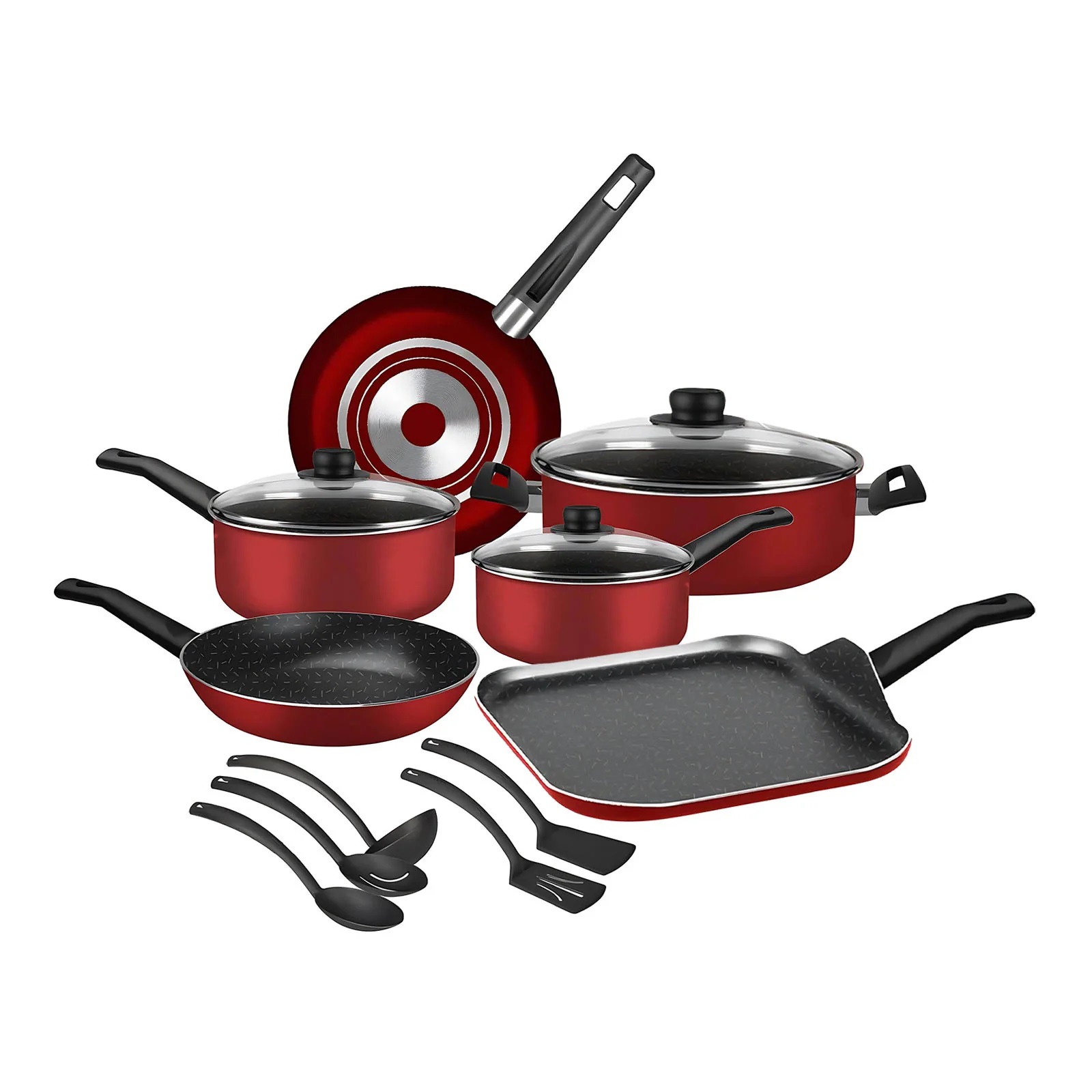 Batería de Cocina Ekco 14 Piezas Roja 902015