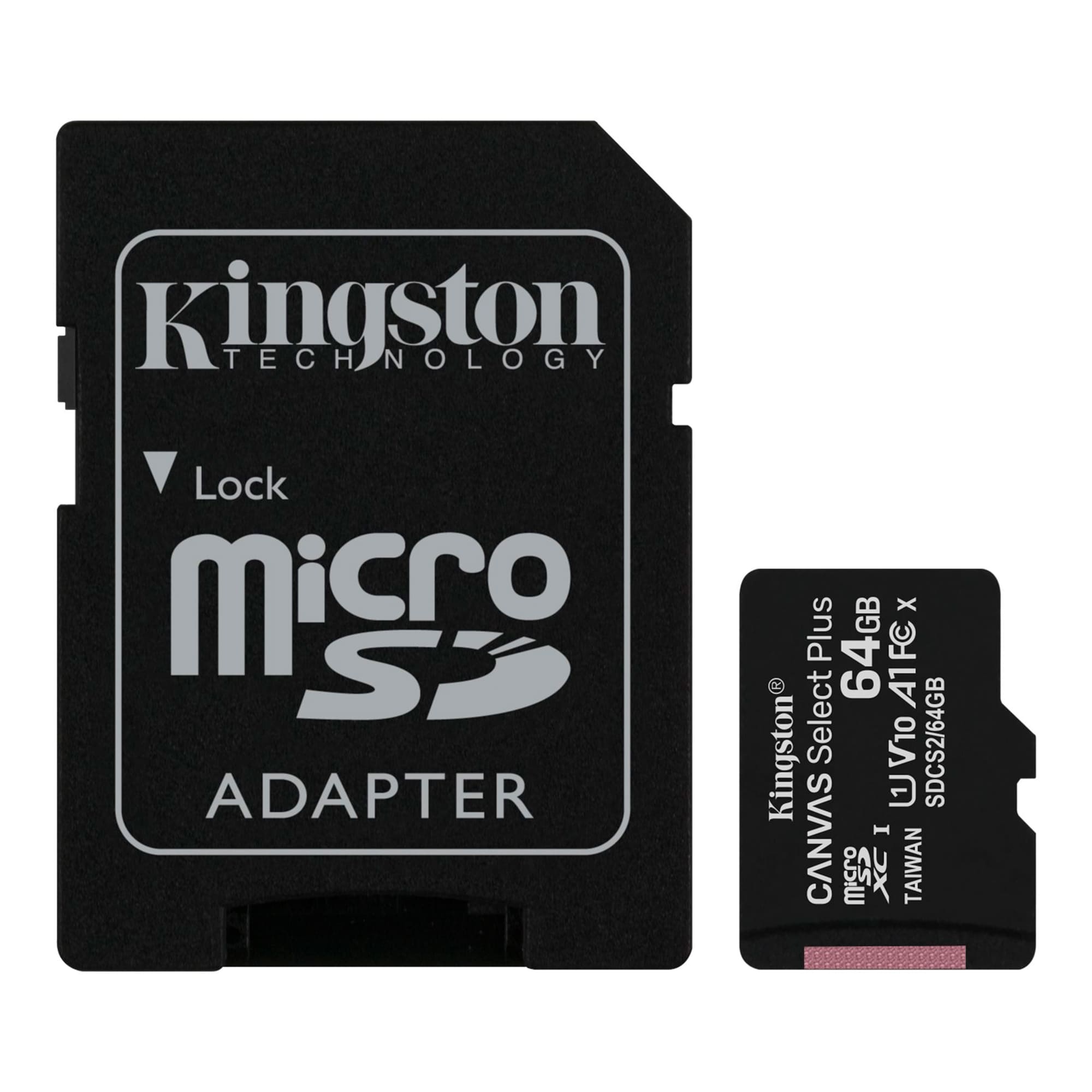 Tarjeta de Memoria microSD de 64 GB Kingston Canvas Select Plus, UHS-I, U1, V10