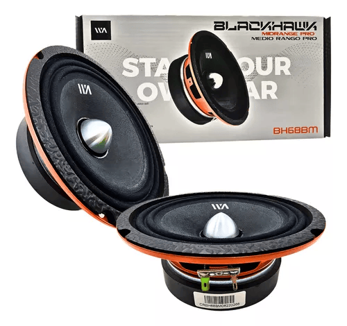  PAR MEDIO RANGO WAR AUDIO BH64 BM BLACKHAWK 6'' 4 OHMS BULLET 250w rms  