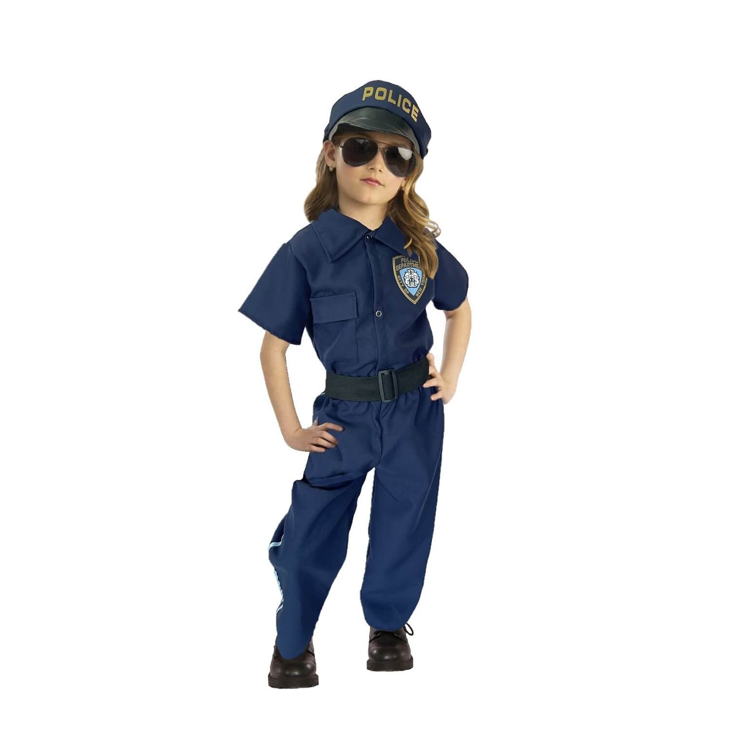 Disfraz de Policía - Uniforme Oficios - Disfraces de Policías para Niñas, Niños - Traje de Halloween