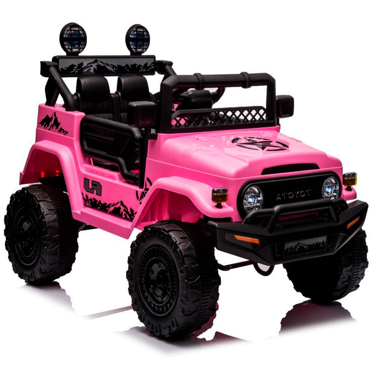Montable Electrico Para Niños Toyota Fj Cruiser JJ2099 C-Lee Rosa