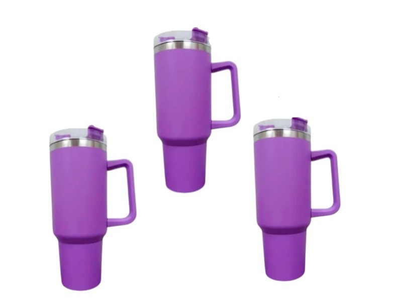 Termo Tumbler TLP Doble Pared acero 40oz Morado 3pz