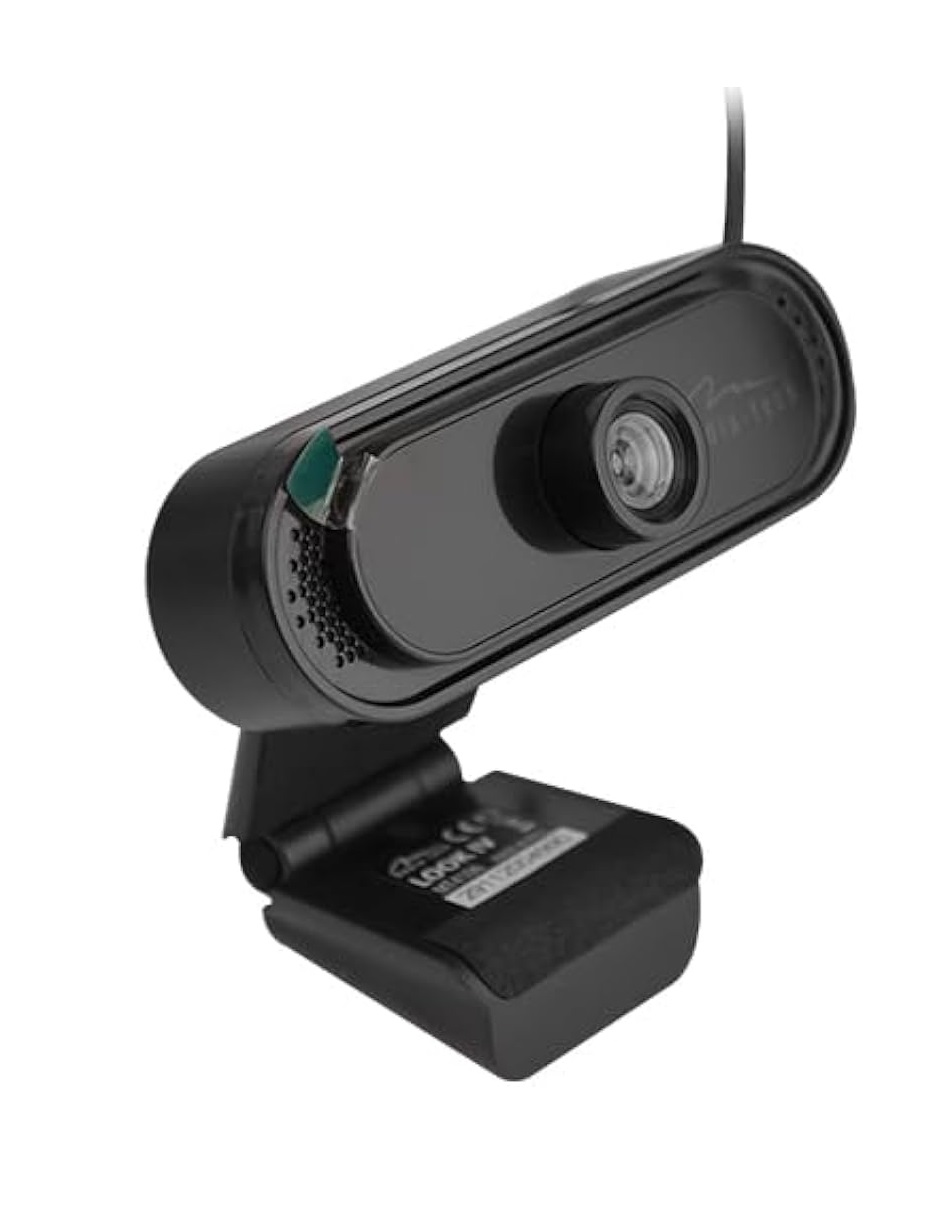 Perfect Choice Webcam PC-320494, 1920 x 1080 Pixeles, USB, Negro