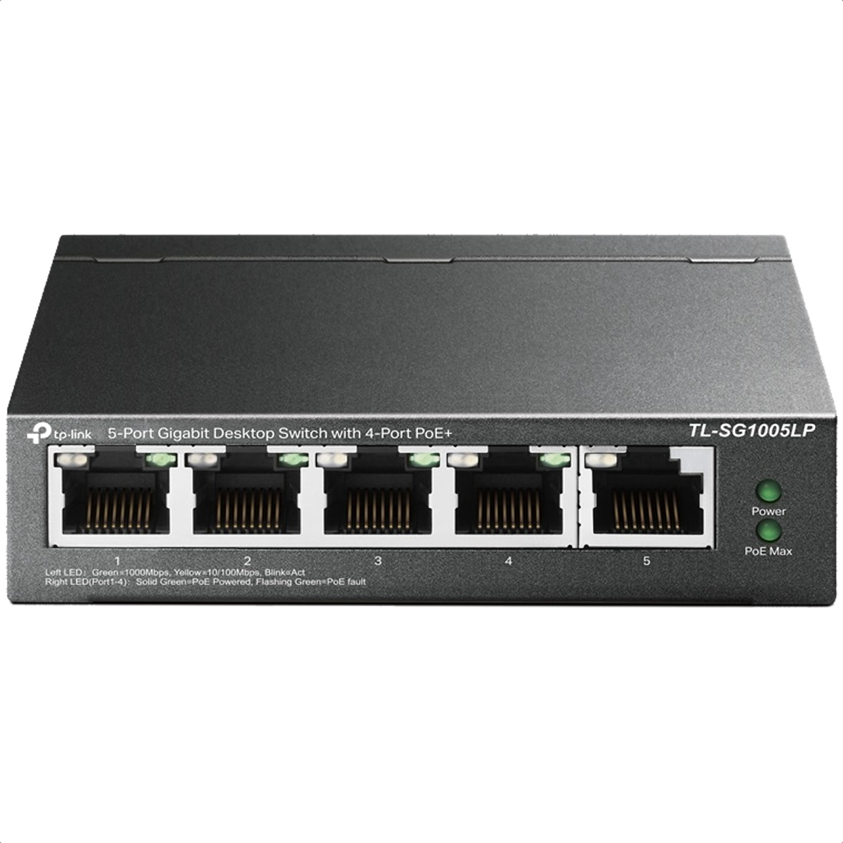 Switch 5 Puertos Tp-Link TL-SG1005LP Gigabit 4 PoE+ 10/100/1000 Mbps