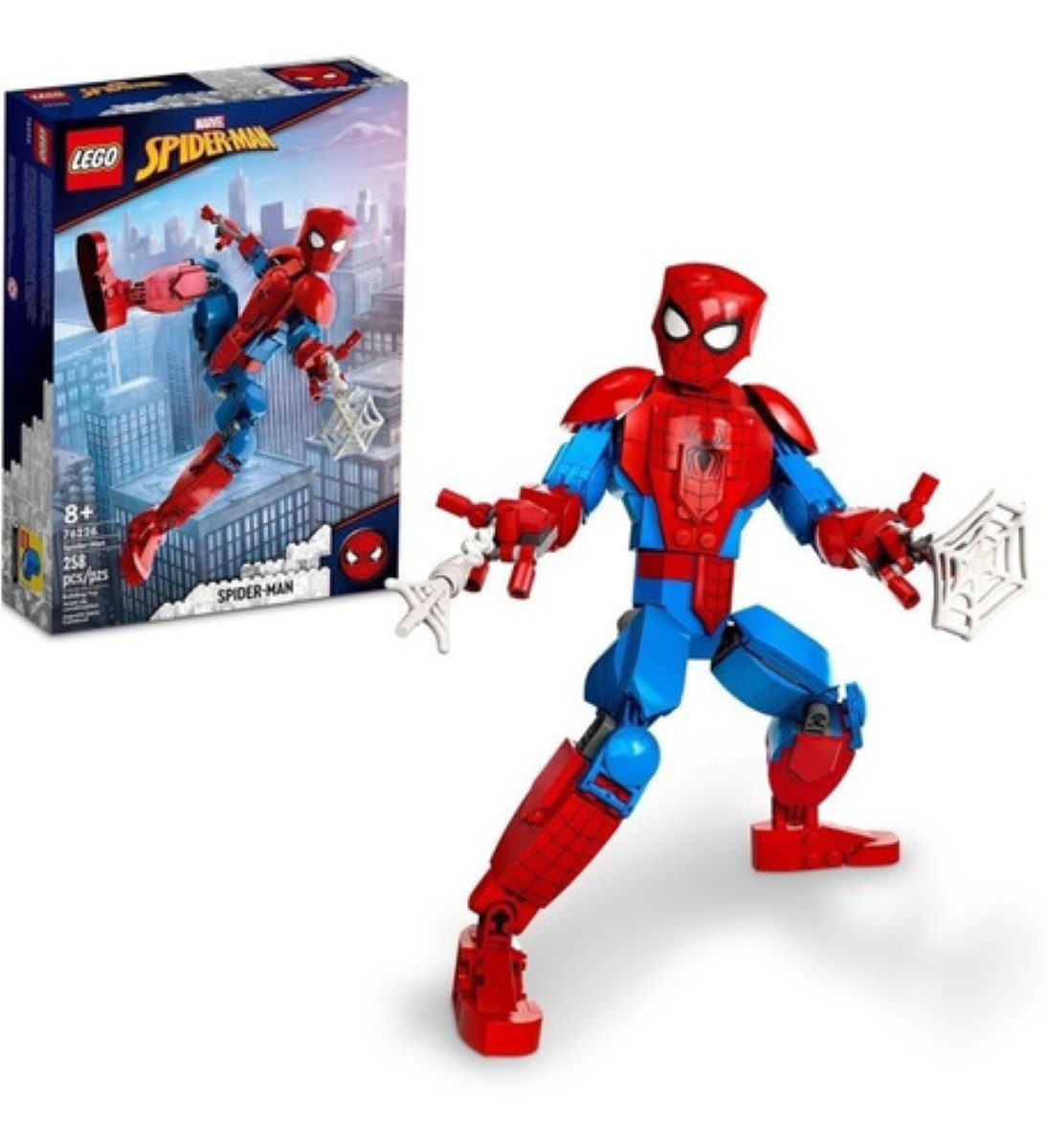 Kit De Construcción Lego Figura De Spiderman 258 Pzas rojo