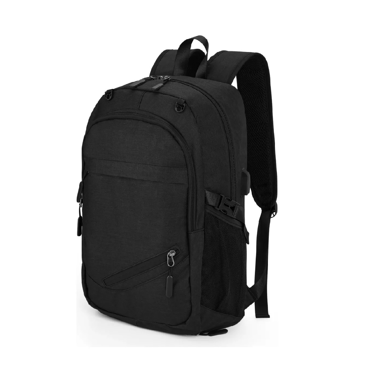 Mochila Deportiva Hombre Multifunción Baloncesto Para Laptop Carga Usb Negro